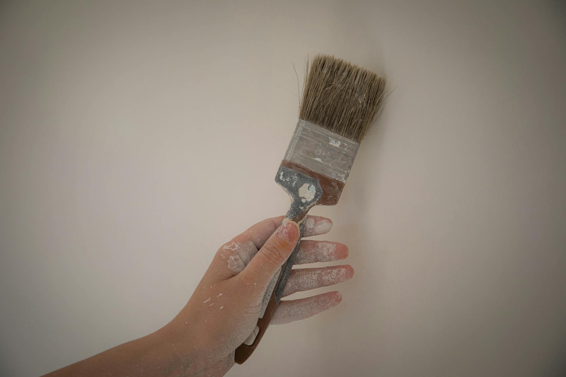 Painting supplies, prep tools, and finish notes for a room refresh